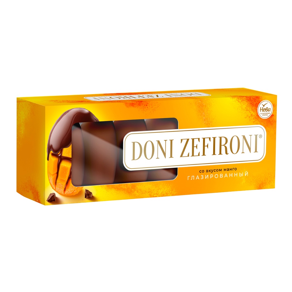 Зефир Нева КФ Дони Зефирони со вкусом манго глазированный 210г