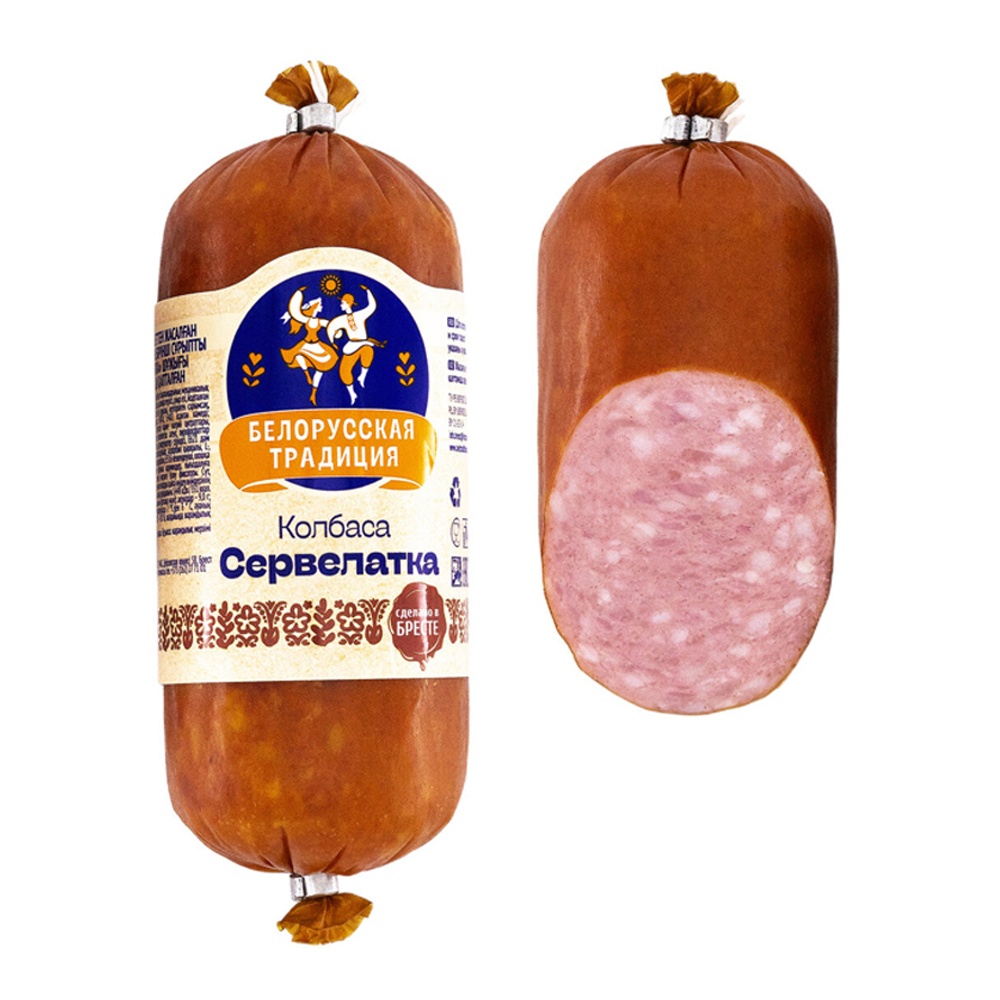 Колбаса Белорусская традиция Сервелатка п/к 1с 270г в/у