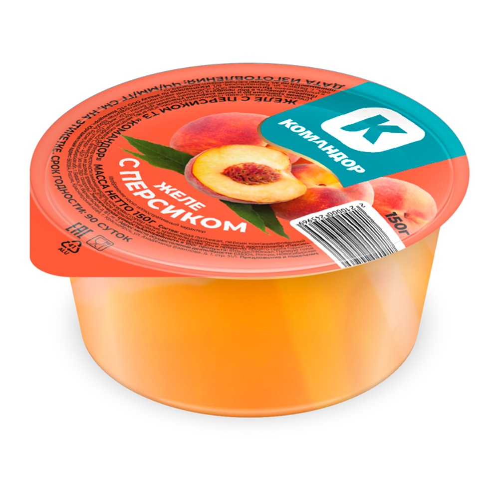 Желе фруктовое Командор 150г персик