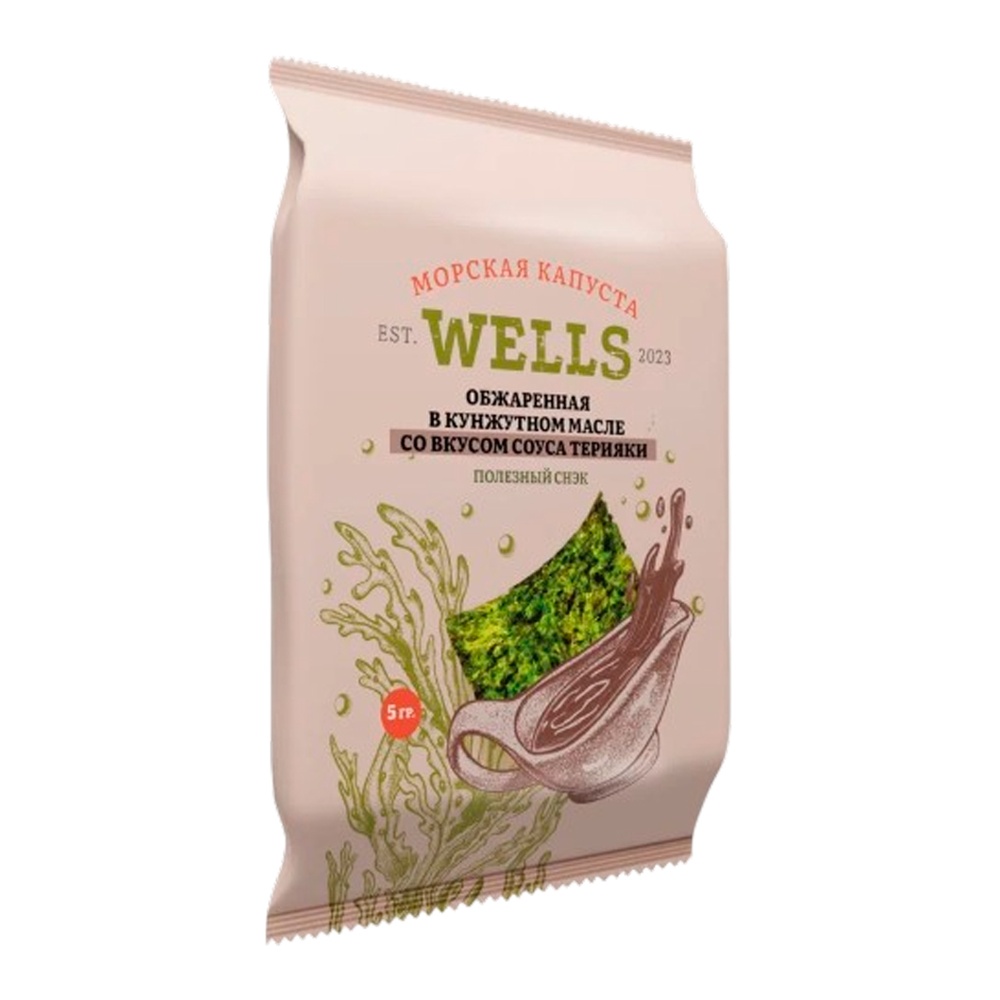 Капуста морская Веллс обжаренная со вкусом соуса Терияки 5г