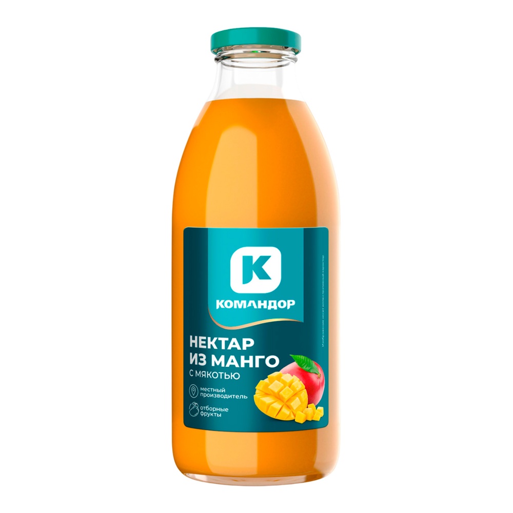 Нектар Командор 0,75л Манго с мякотью ст/б