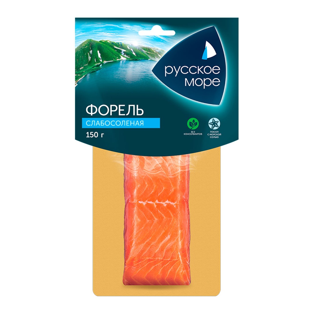 Форель Русское море с/с филе-кусок 150г в/у