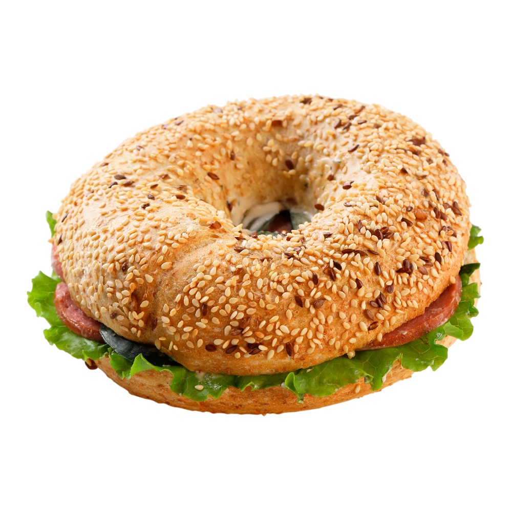 Бейгл многозерновой с пепперони 220г пакет Командор (R)