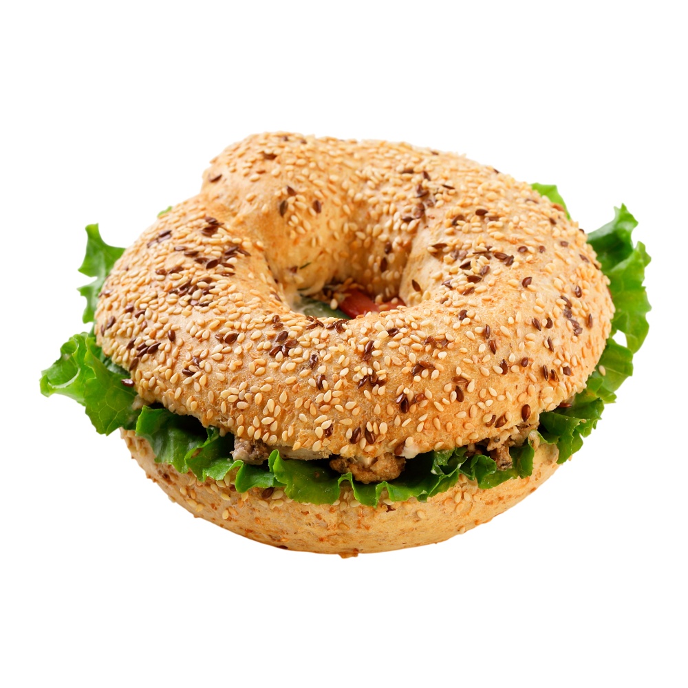 Бейгл многозерновой с курицей гриль 200г пакет Командор (R)