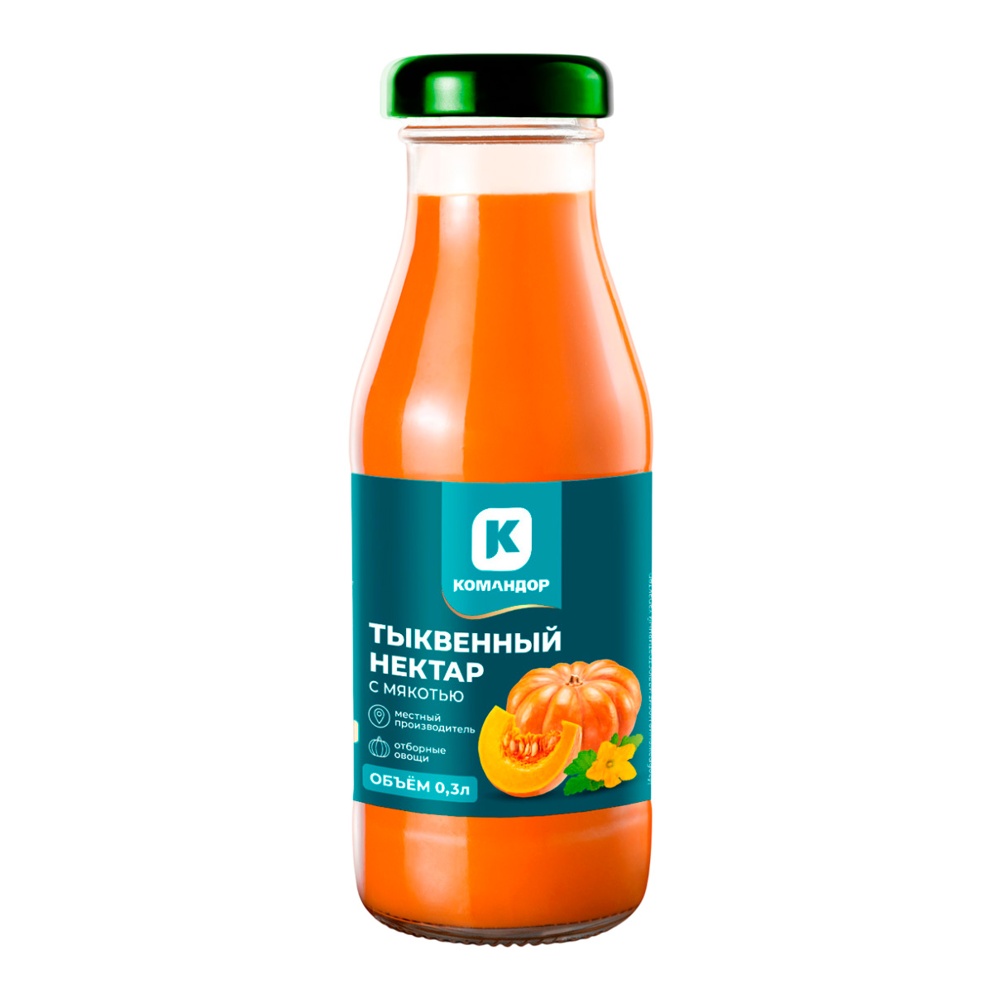 Нектар Командор Тыква с мякотью 0,3л ст/б