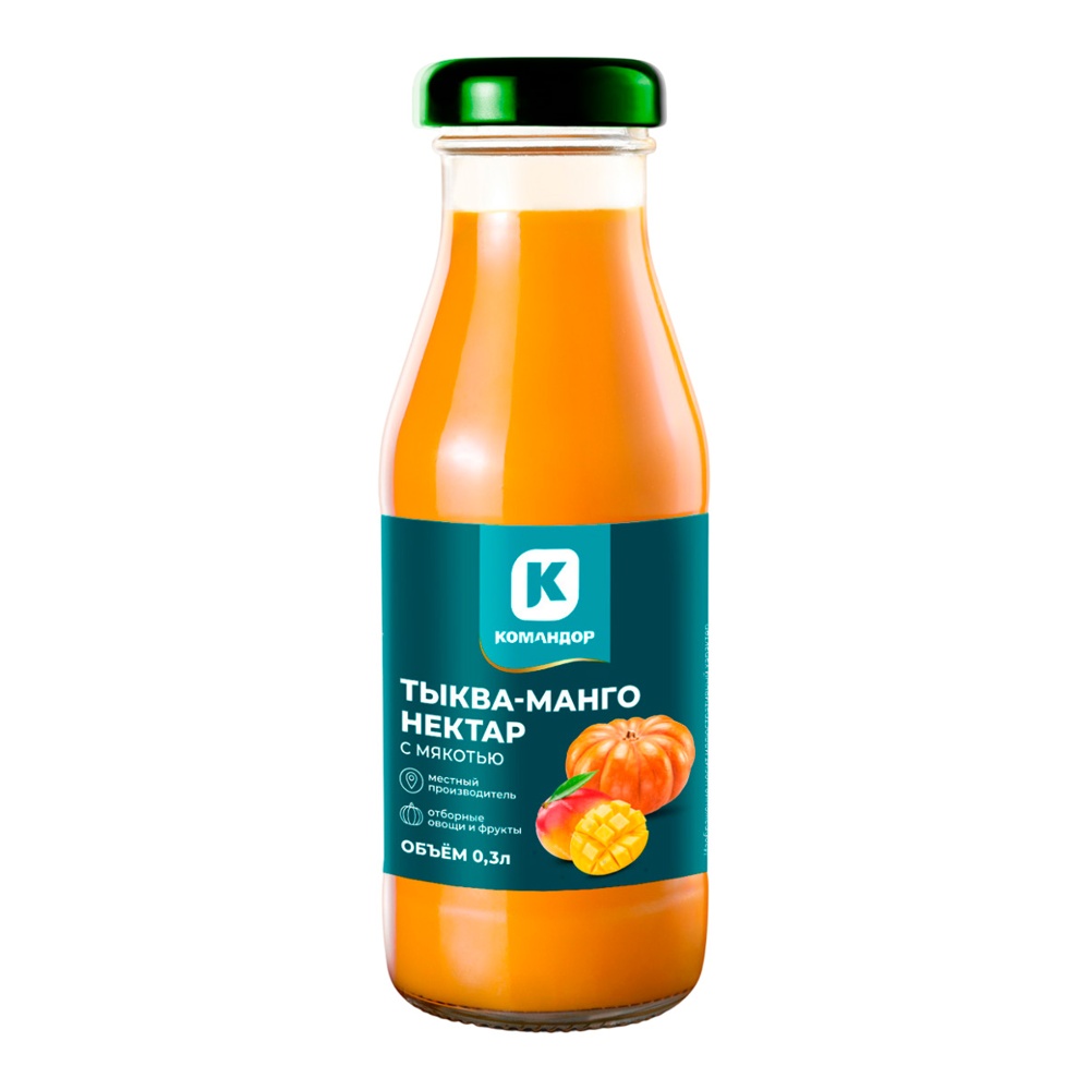 Нектар Командор Тыква-манго с мякотью 0,3л ст/б