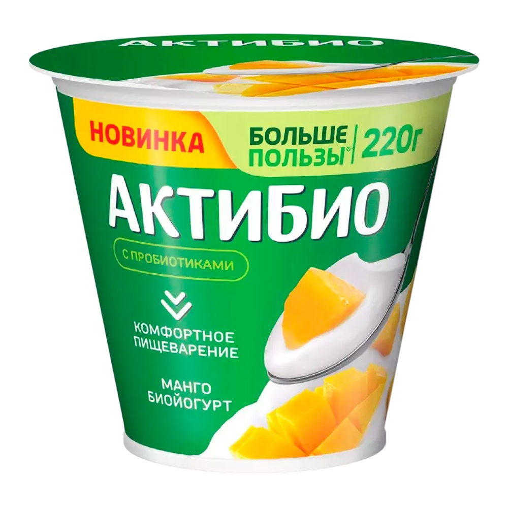 Биойогурт АктиБио 3% 220г манго