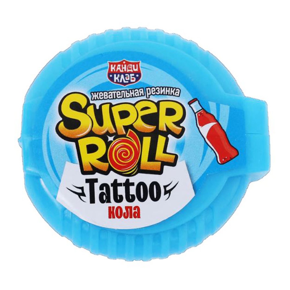 Жев резинка Канди Клаб Супер Ролл Тату Ассорти 12г