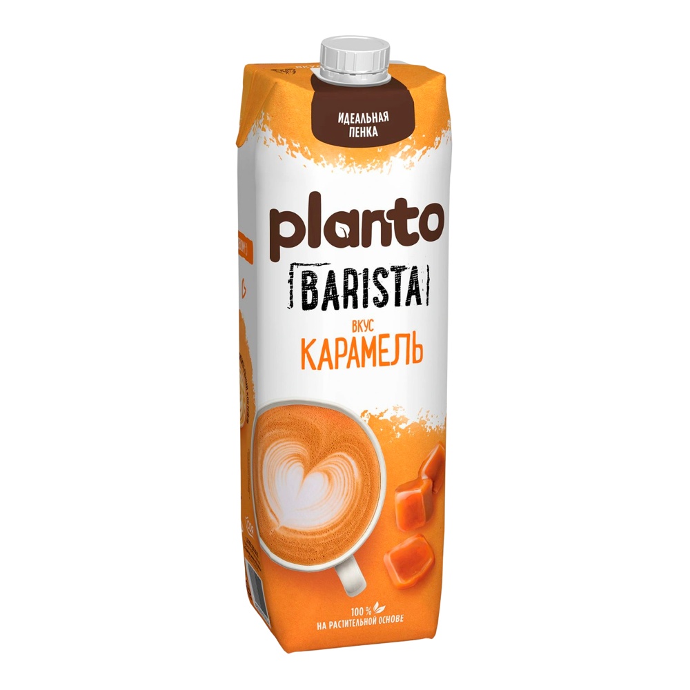 Напиток соевый Планто с миндалем со вкусом карамели, обогащенный кальцием 1л т/п