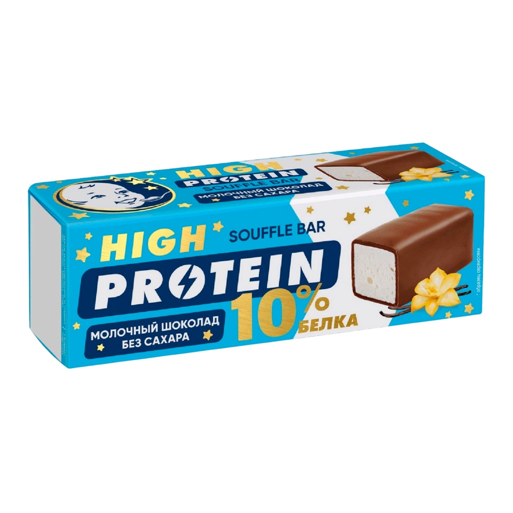 Суфле молочное протеиновое в молочном бельгийском шоколаде б/сахара 50г ваниль-молочный белок