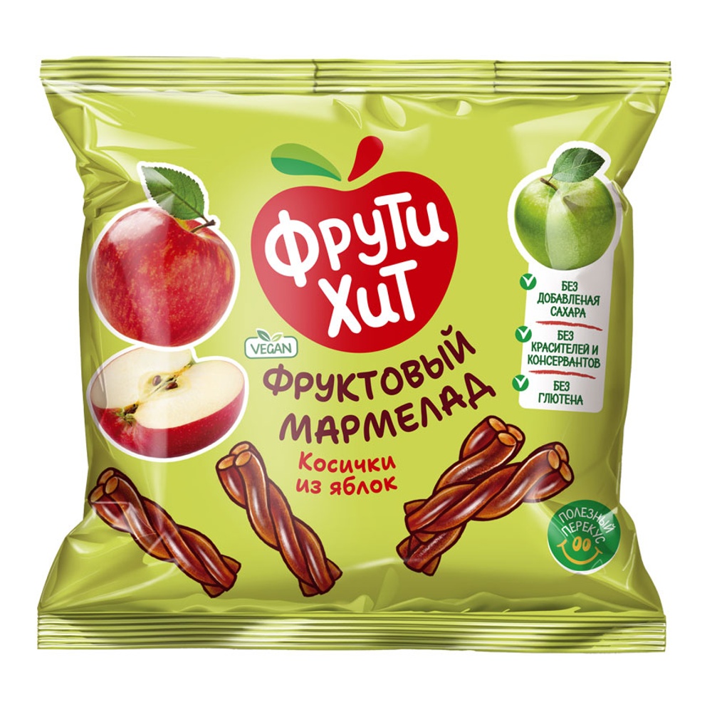 Мармелад жевательный Славконд Фрути Хит Косички из яблок 45г