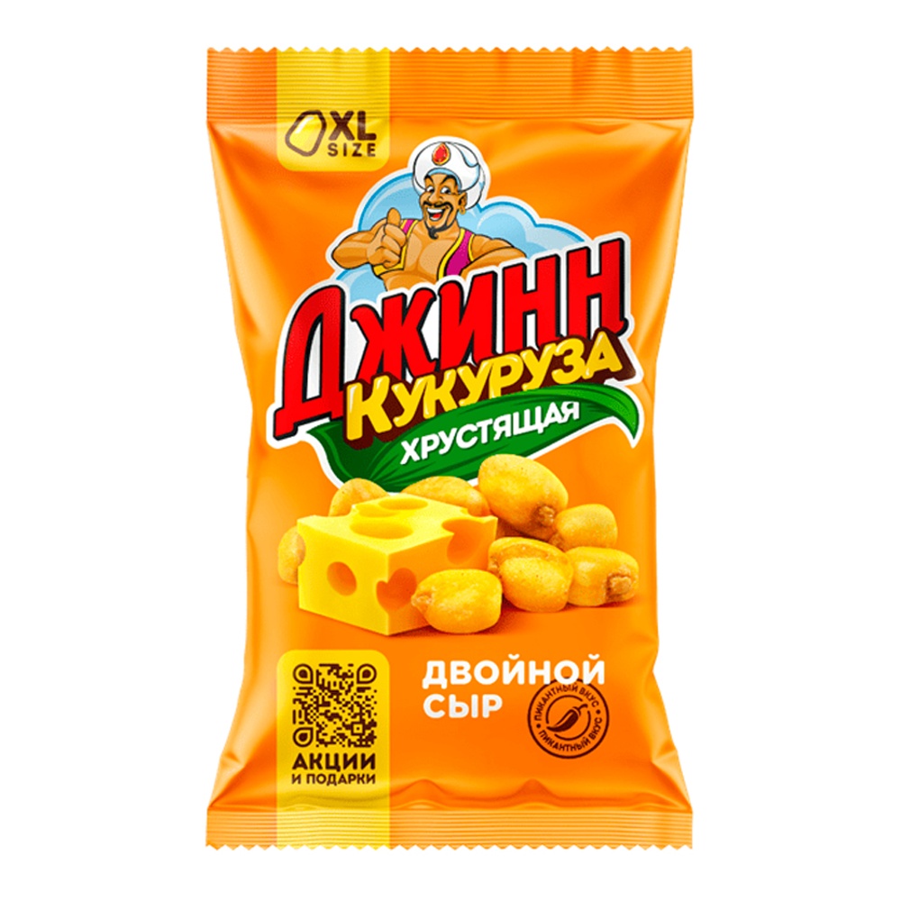 Кукуруза жареная Джинн со вкусом двойного сыра и чили 35г