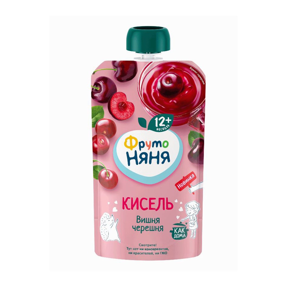 Дет пит Фрутоняня Кисель вишня-черешня с 12мес 130г дой-пак