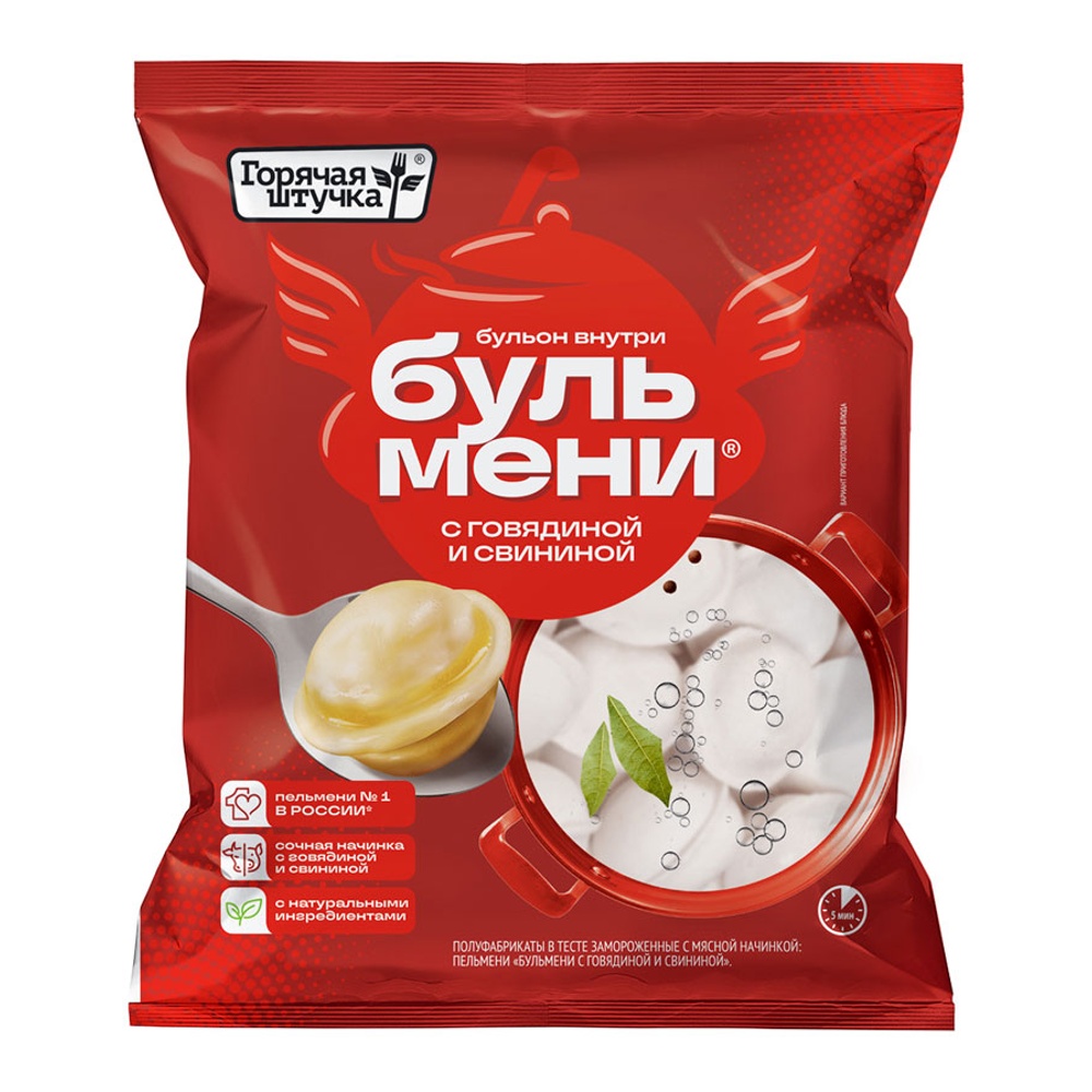 Пельмени Горячая штучка Бульмени с говядиной и свининой с/м 400г