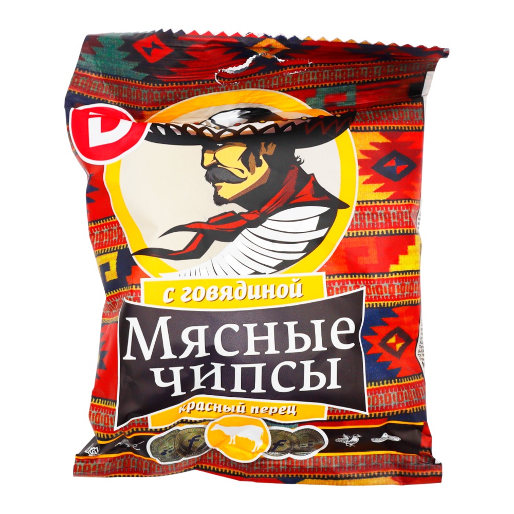 Чипсы мясные Дымов с говядиной и красным перцем с/в 25г