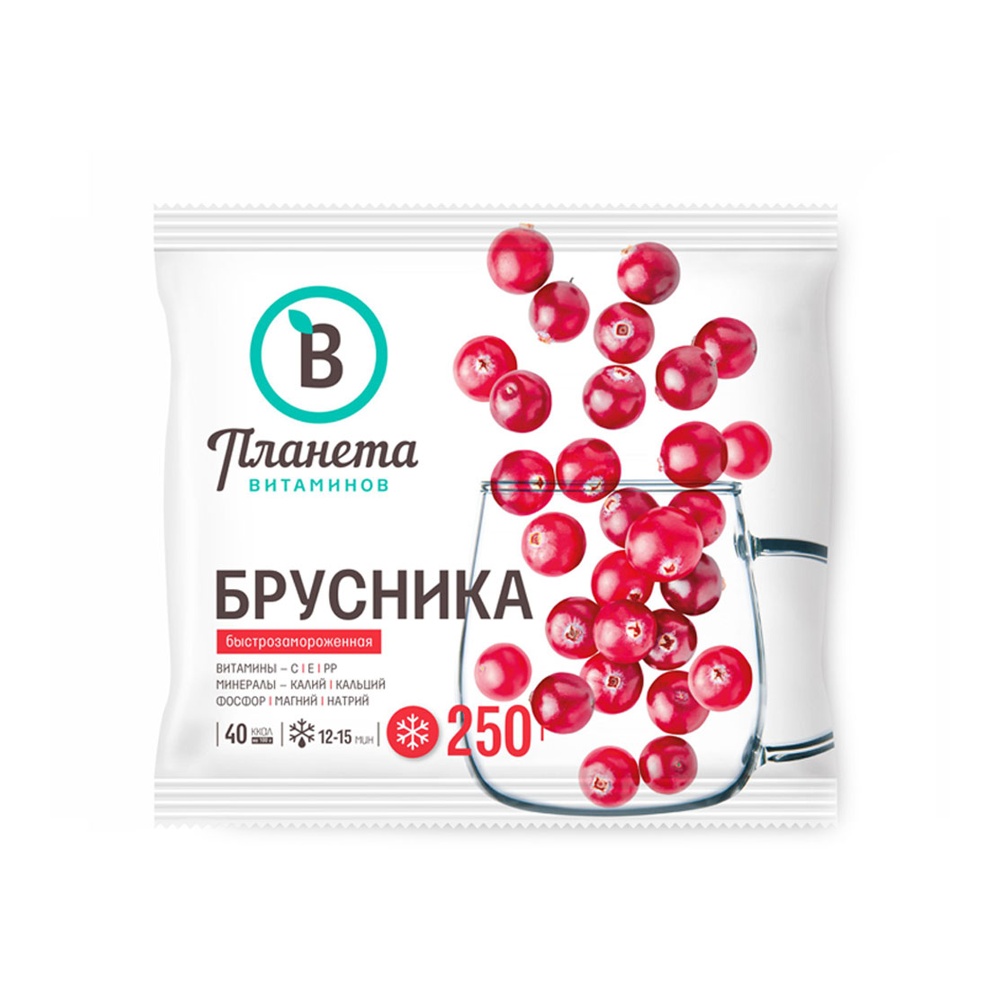 Брусника Планета витаминов с/м 250г