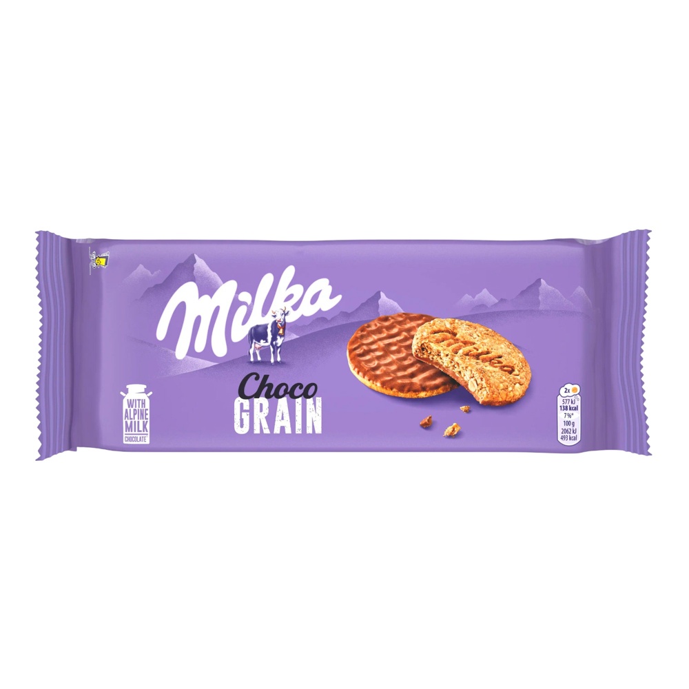 Печенье Милка овсяное, покрытое молочным шоколадом 126г