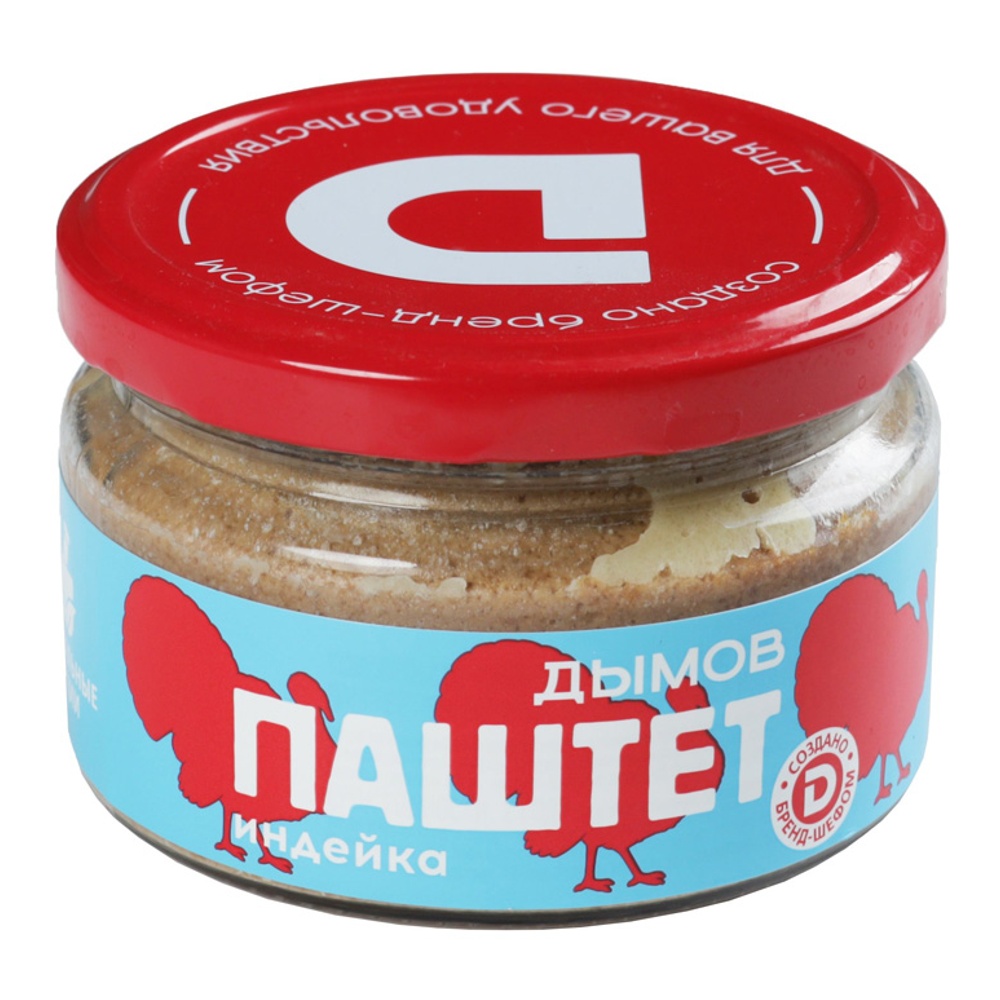Паштет Дымов печеночный со вкусом мяса индейки 200г ст/б