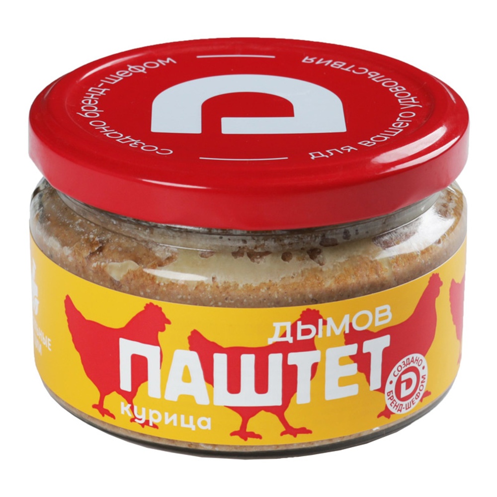 Паштет Дымов печеночный со вкусом куриного мяса 200г ст/б