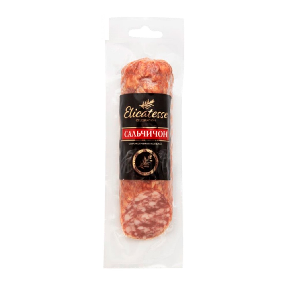 Колбаса Сальчичон полусухая с/к срез 200г в/у Эликатессе