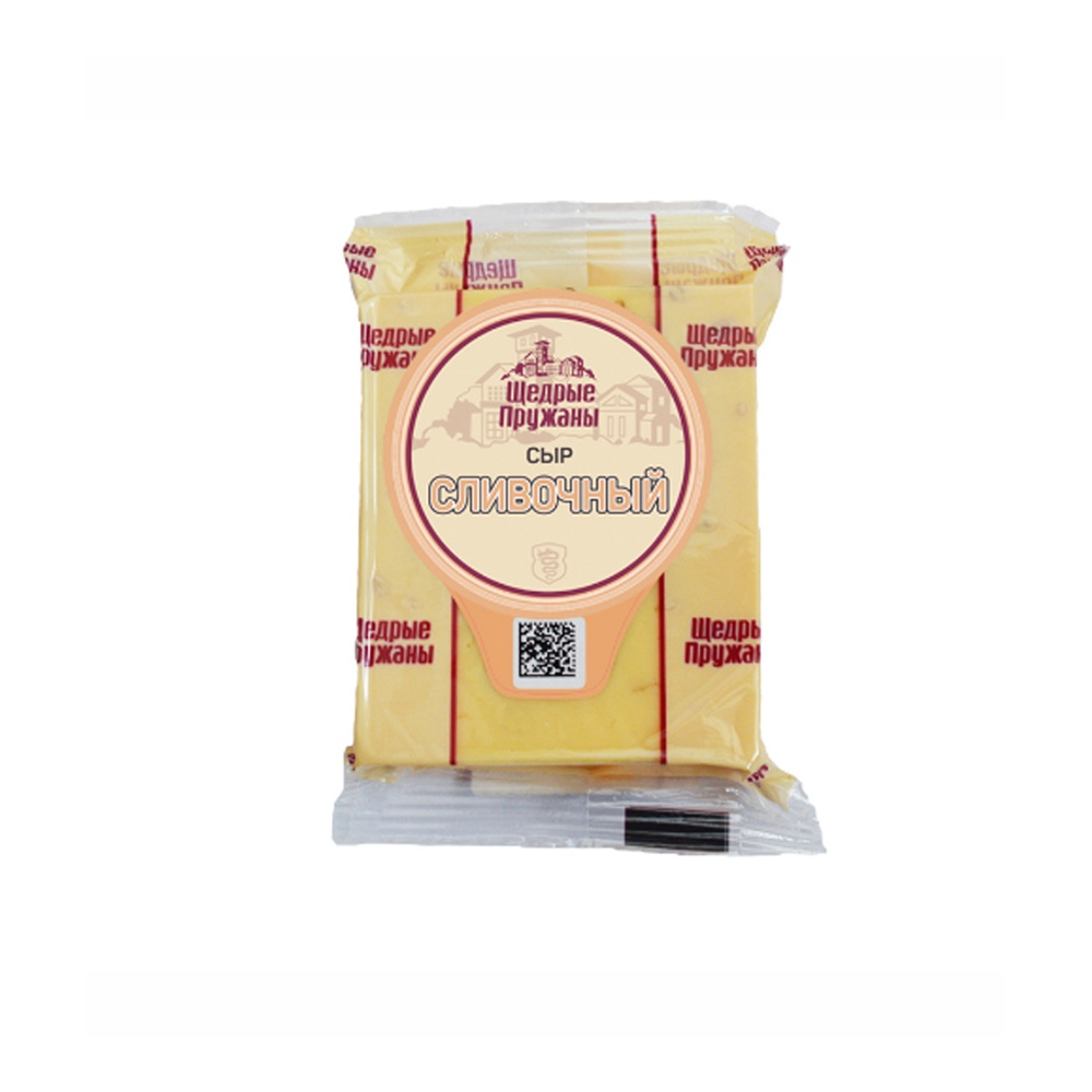 Сыр Сливочный 50% 200г Щедрые пружаны