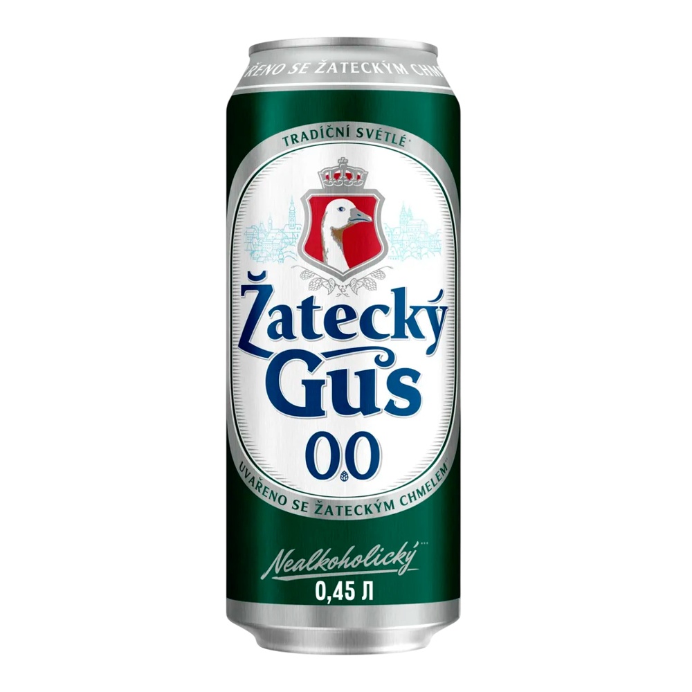 Напиток пивной Жатецкий Гусь 0,0 безалкогольный алк. не более 0,4% 0,45л ж/б