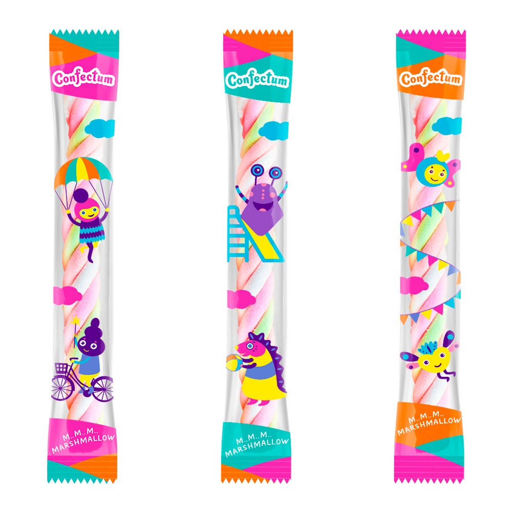 Изделие кондитерское сахаристое Маршмеллоу Конфектум с ароматом клубники 12г