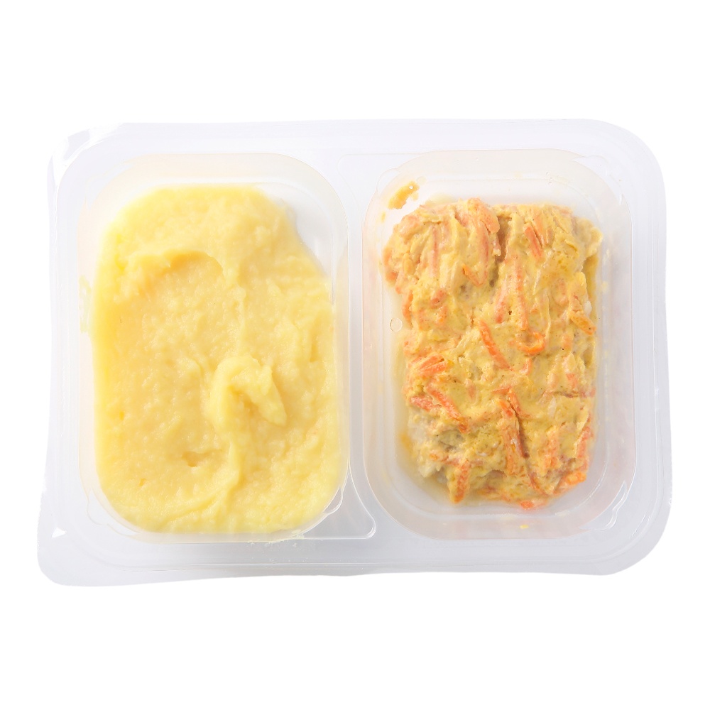 Набор №77 Филе минтая с морковью и картофельным пюре 250г контейнер Командор