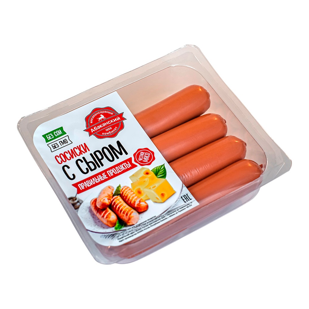 Сосиски с сыром 400г Абаканский МК