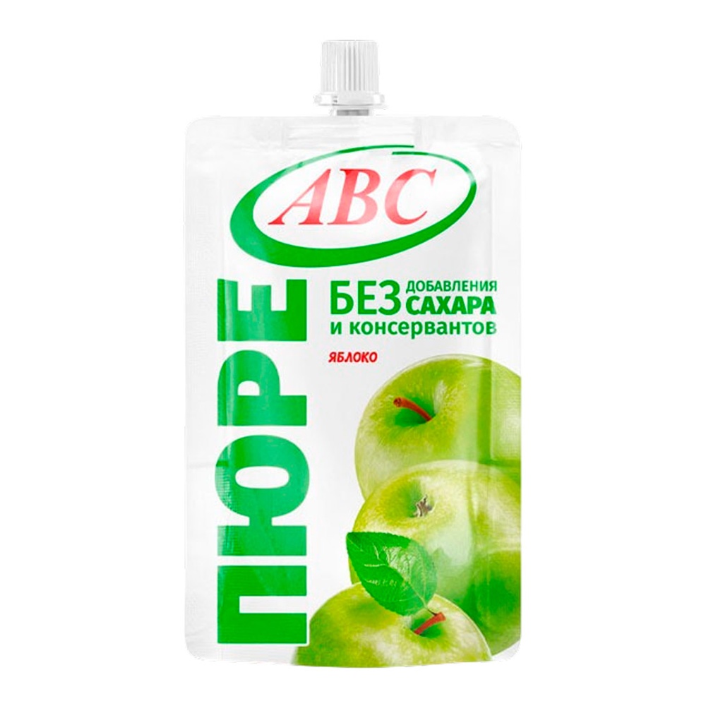 Пюре АВС яблочное б/сахара 200г дой/пак