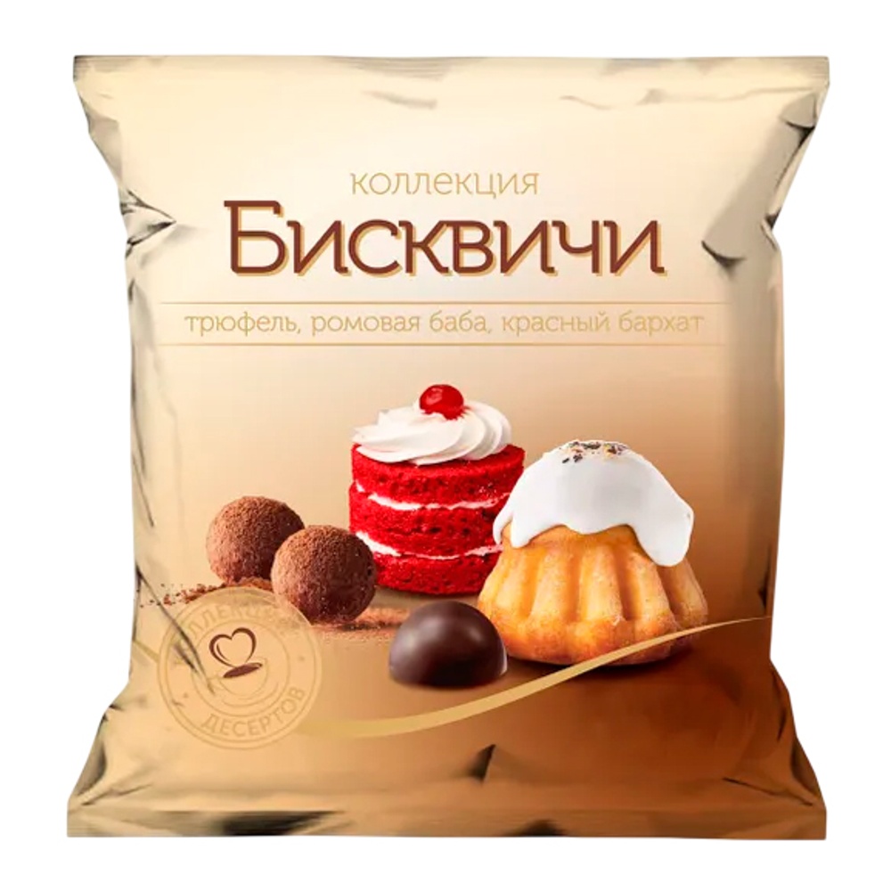 Конфеты Кондитер Профи Бисквичи микс вкусов в глазури 150г