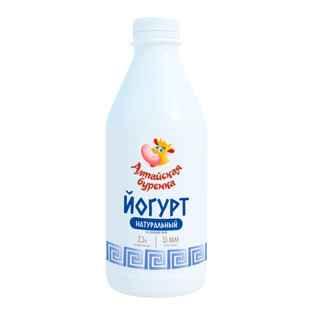 Йогурт Алтайская Буренка 2,5% 850г натуральный пл/б