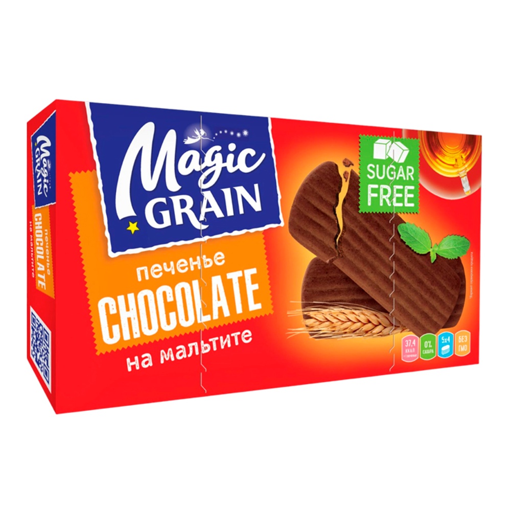 Печенье Меджик Грейн Шоколад на мальтите 170г
