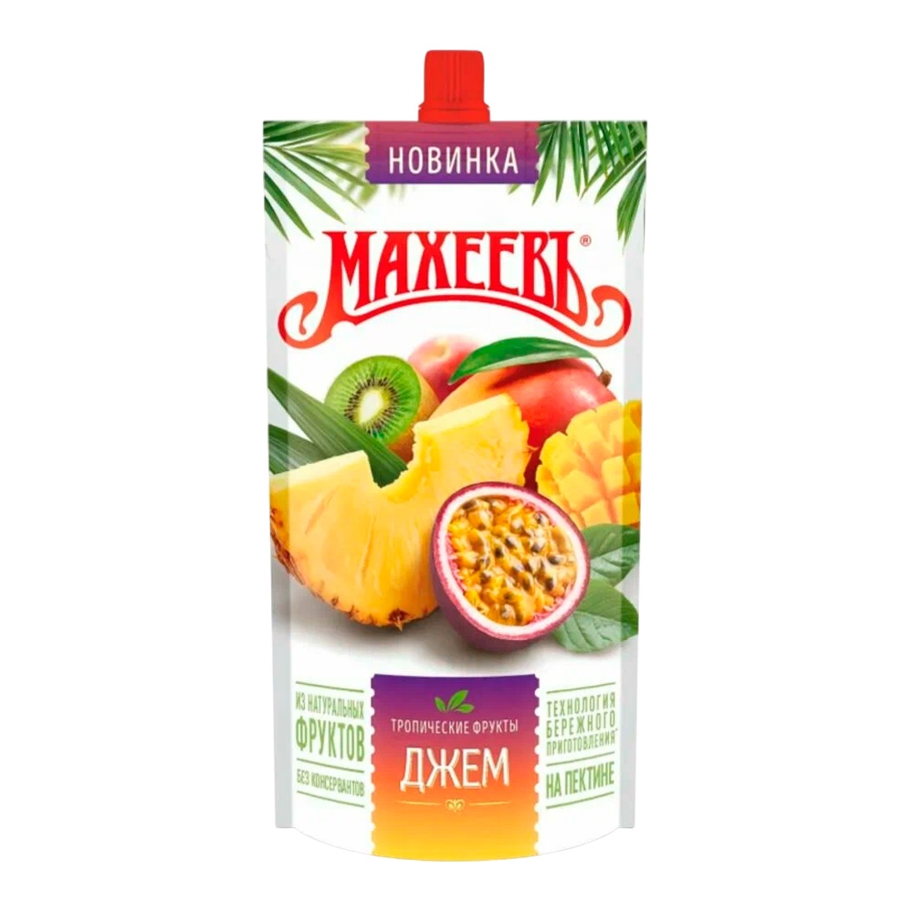 Джем Махеевъ Тропические фрукты 300г дой-пак с дозатором