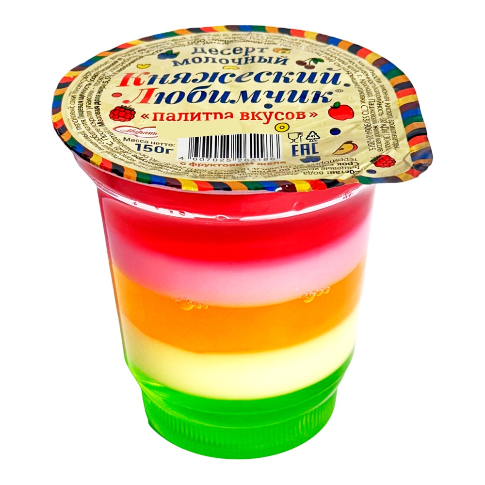 Десерт молочный Мирата Княжеский Любимчик с фруктовым желе 150г
