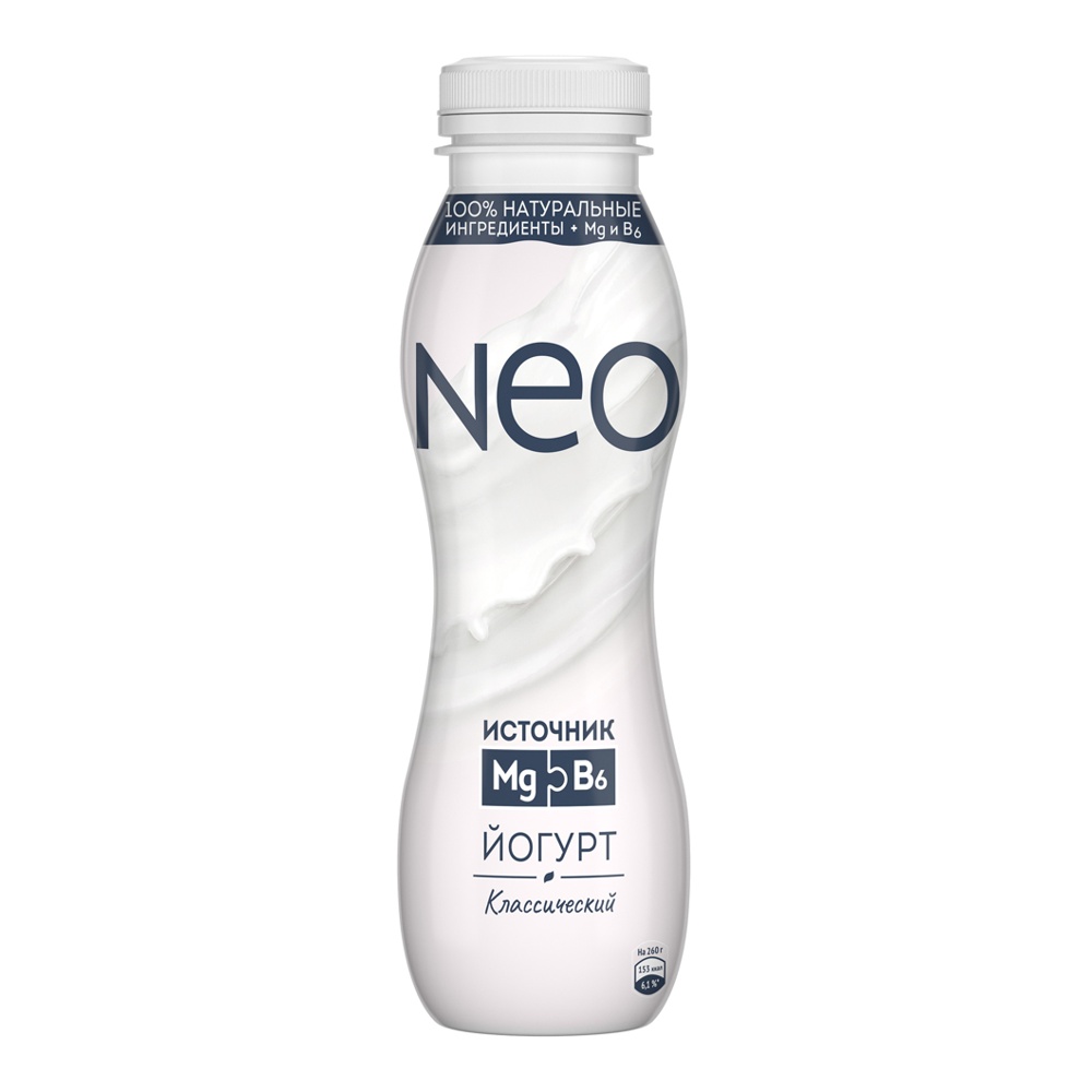 Йогурт питьевой Нео 1,8% 260г классический пл/б