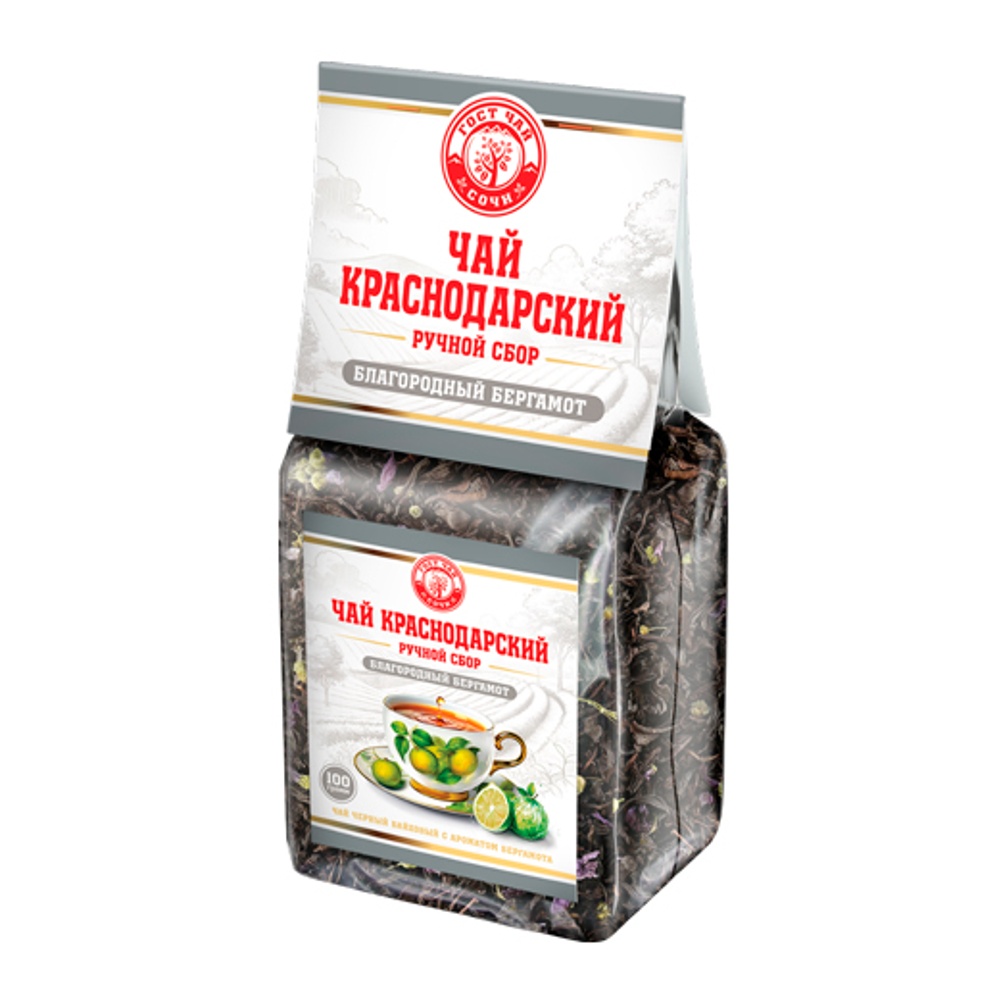 Чай Краснодарский Ручной Сбор Бергамот черный 100г м/у