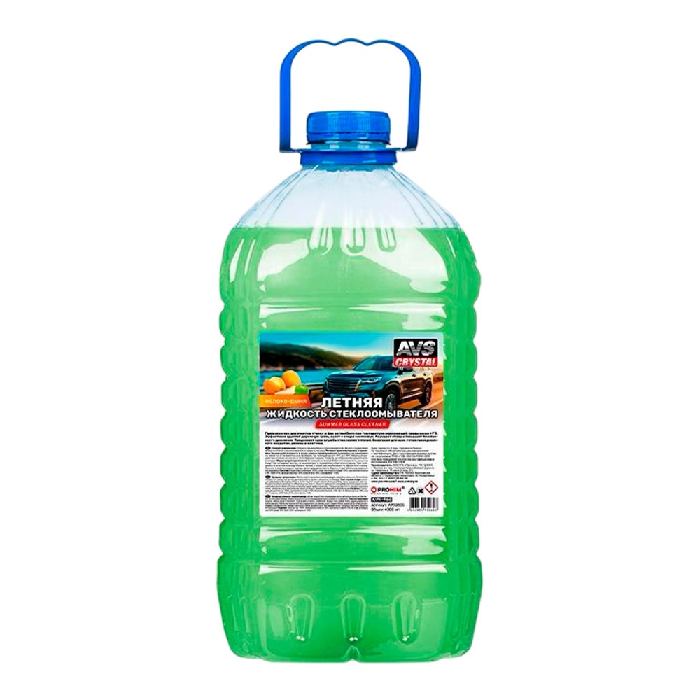 Жидкость стеклоомывающая для авто АВС летняя Яблоко-Дыня 4л