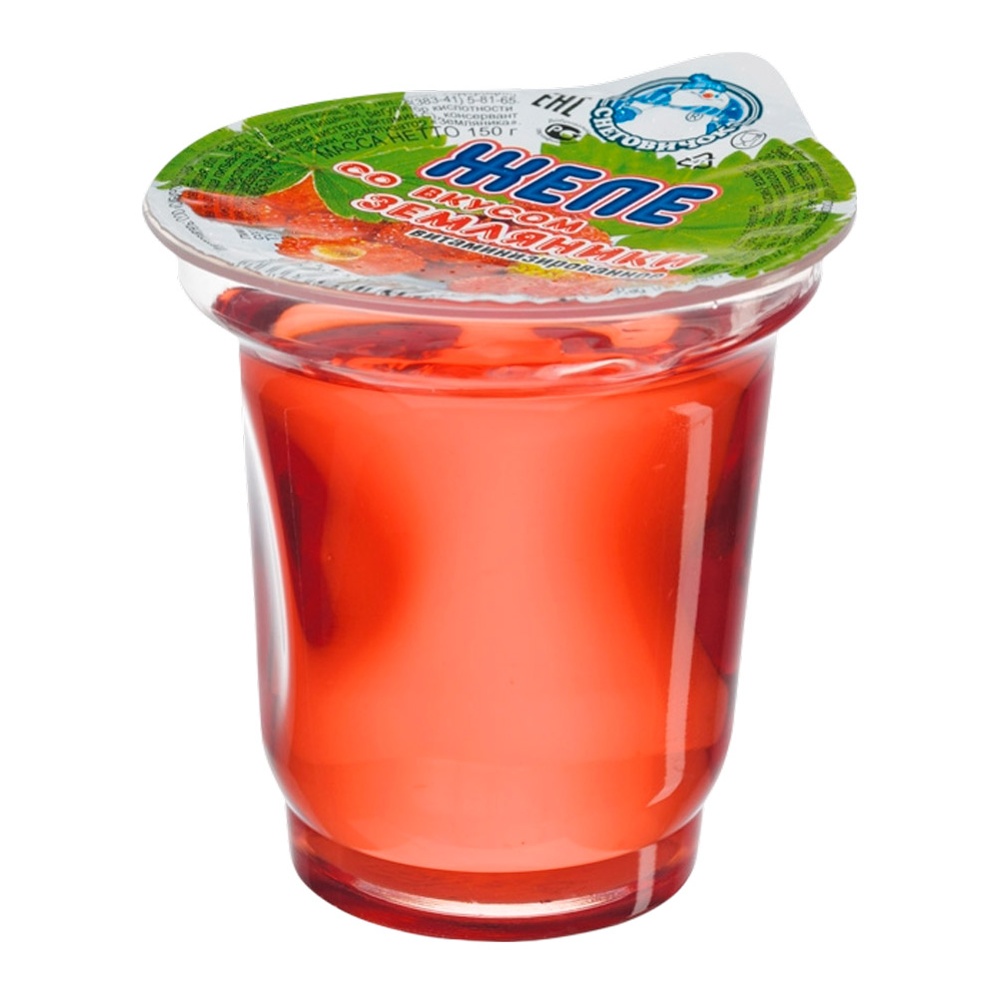 Желе фруктовое Снеговичок 150г земляника пл/ст