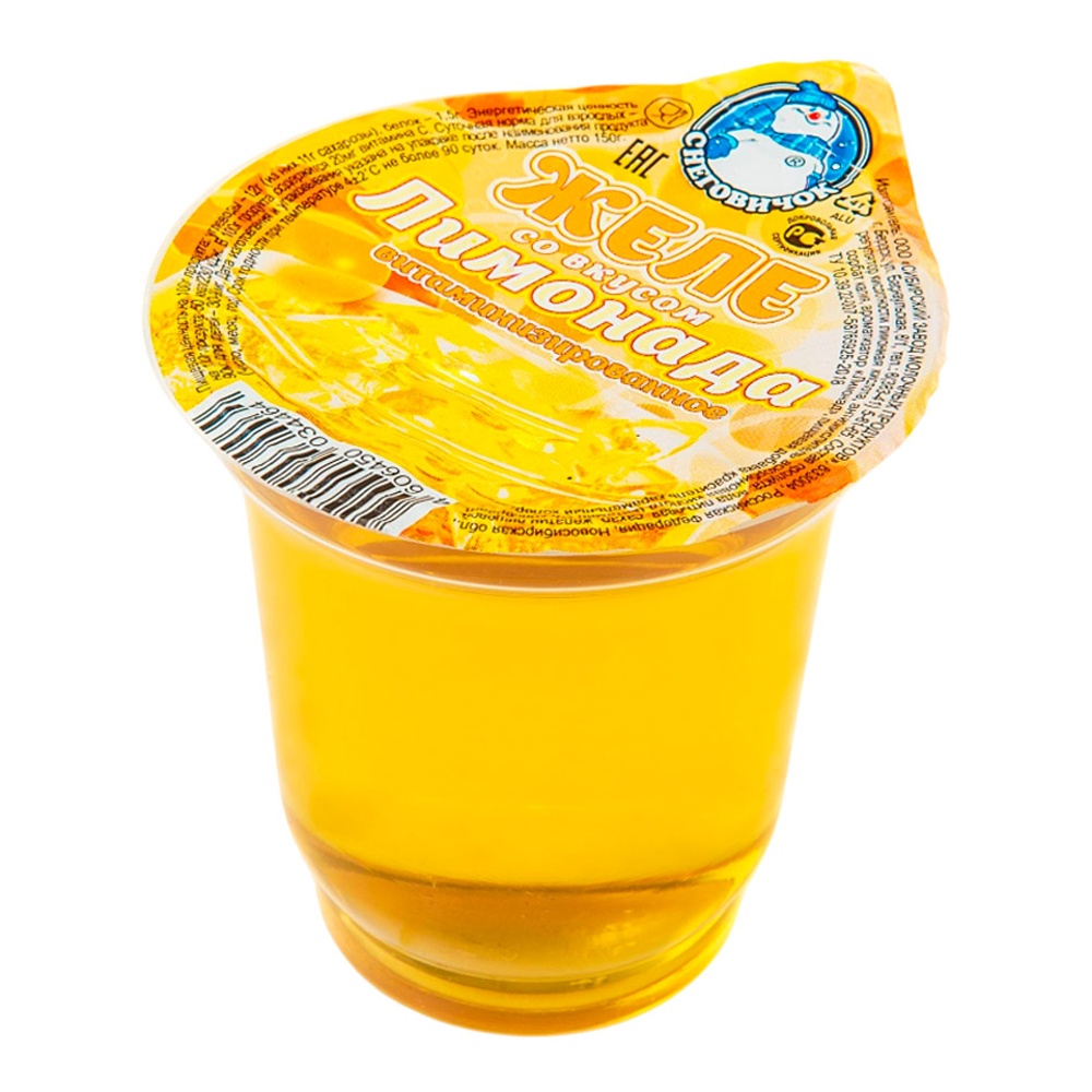 Желе фруктовое Снеговичок 150г лимонад пл/ст