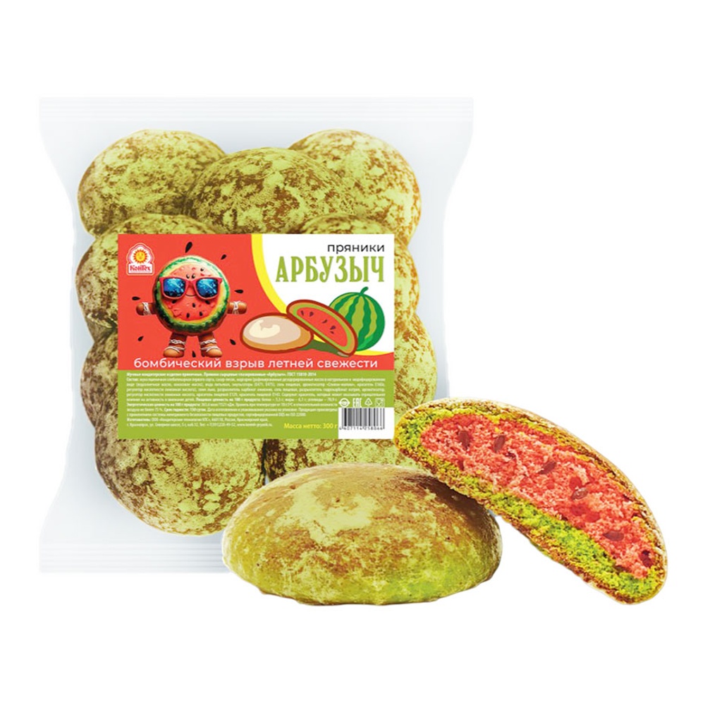 Пряники КонТех Арбузыч 300г