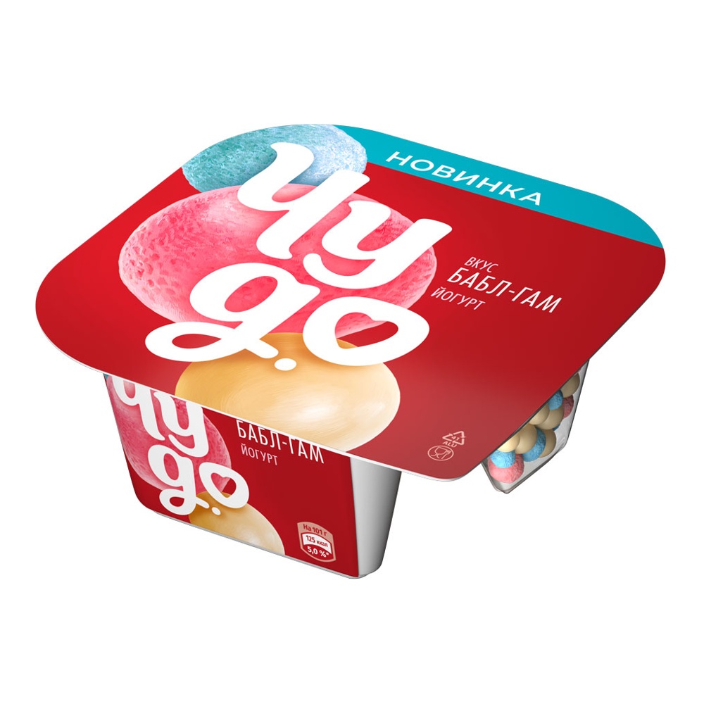Йогурт Чудо 4% 101г злаковые шарики в белой шоколадной глазури бабл-гам пл/ст