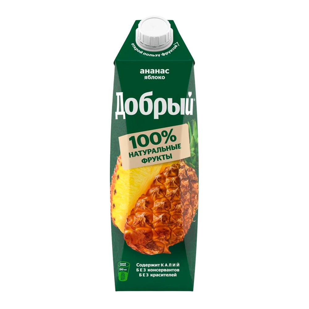 Нектар Добрый 1л Ананас-Яблоко