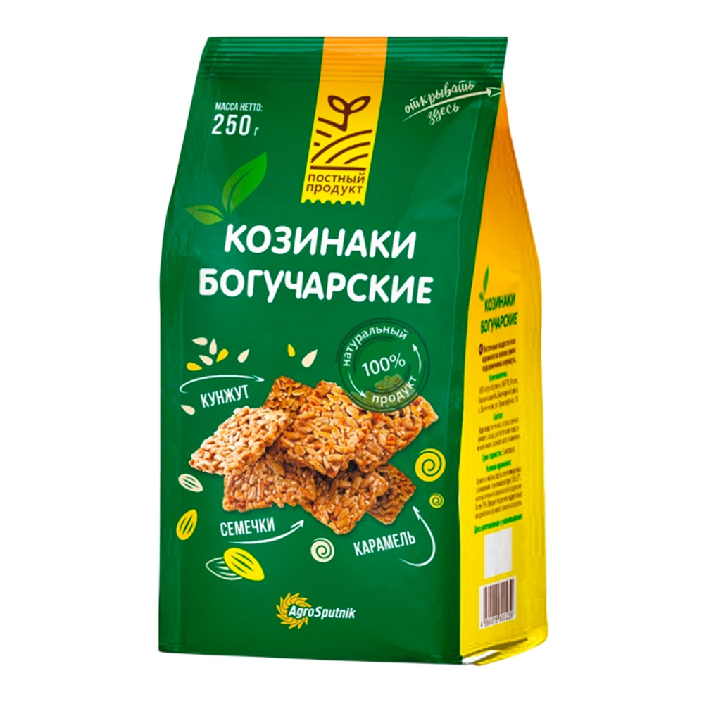 Козинаки Богучарские подсолнечные с кунжутом  250г