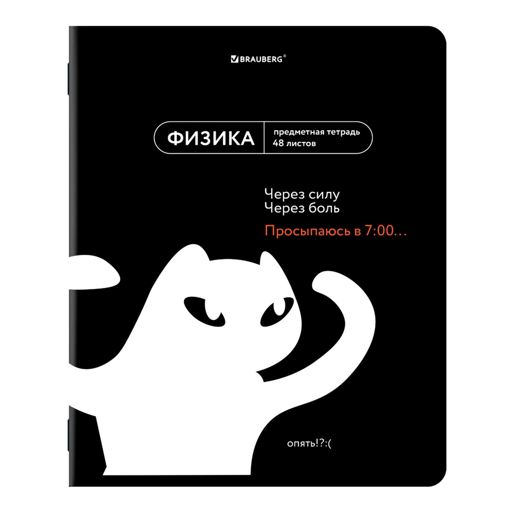 Тетрадь 48л клетка Мемы. Физика, твин лак, подсказки Брауберг 405106