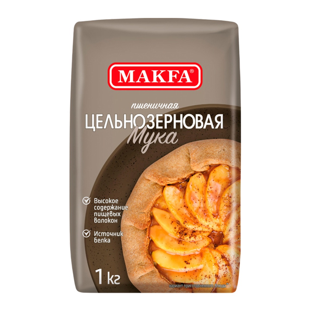 Мука Макфа пшеничная цельнозерновая 1000г