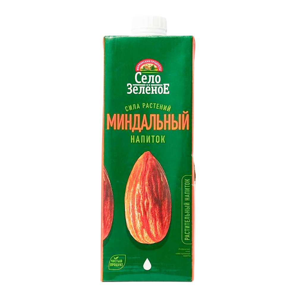 Продукт на растительном сырье Село Зелёное. Сила растений Напиток миндальное 1,8% 1л т/п