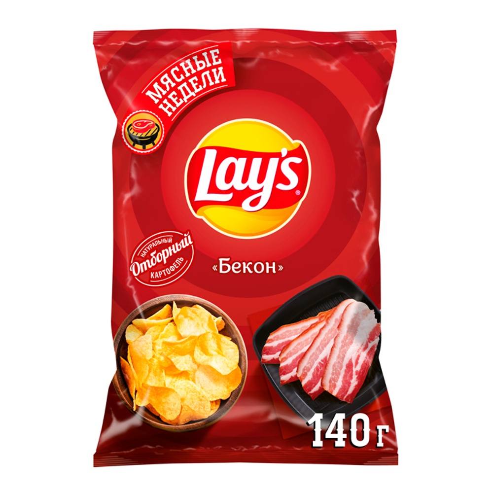 Чипсы Лейз 140г Бекон