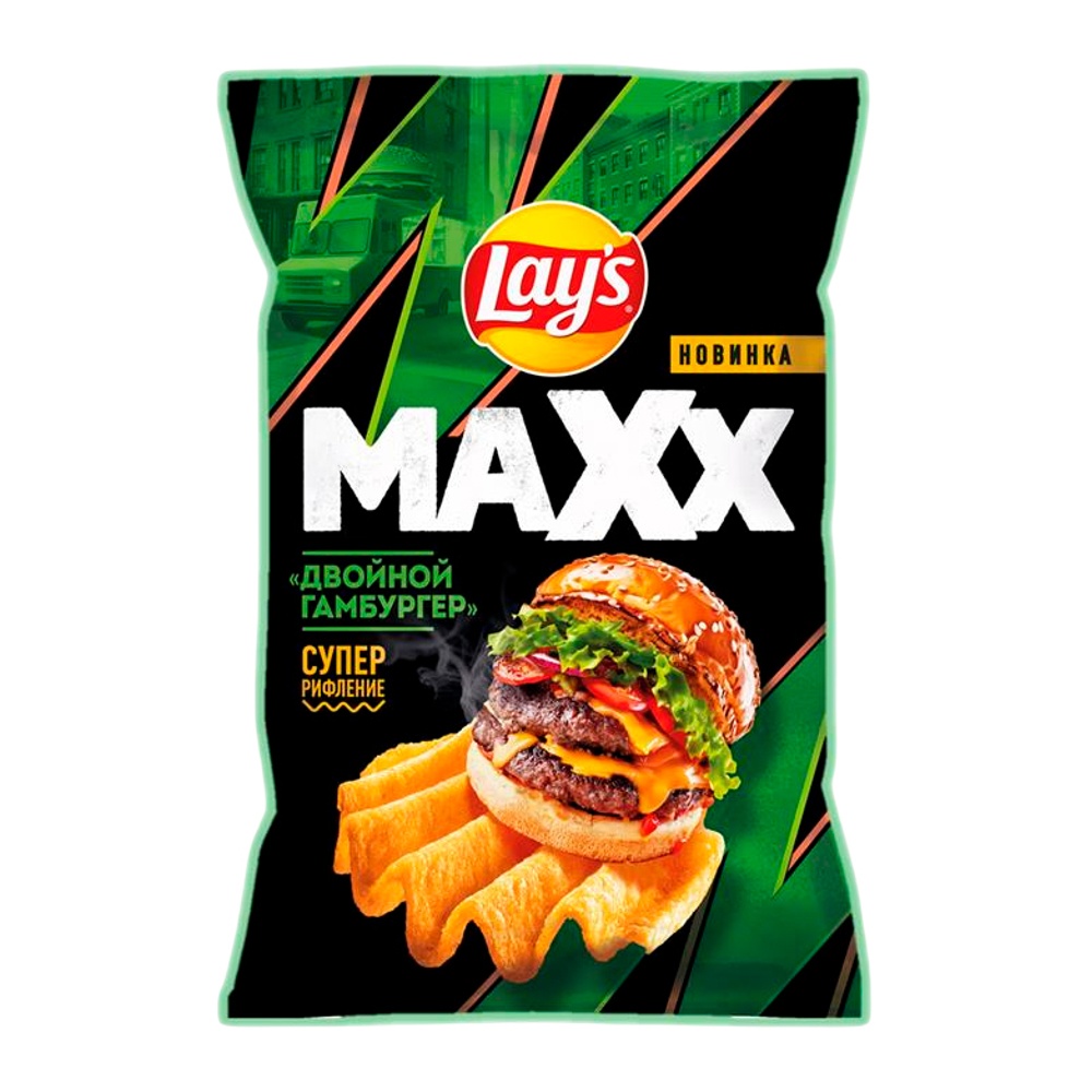 Чипсы Лейз Макс 100г Двойной Гамбургер