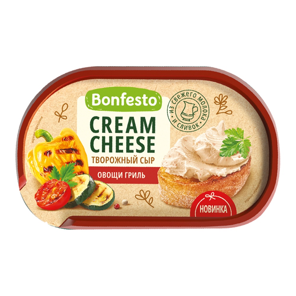 Сыр Кремчиз Бонфесто творожный Овощи гриль 65% 140г пл/ст